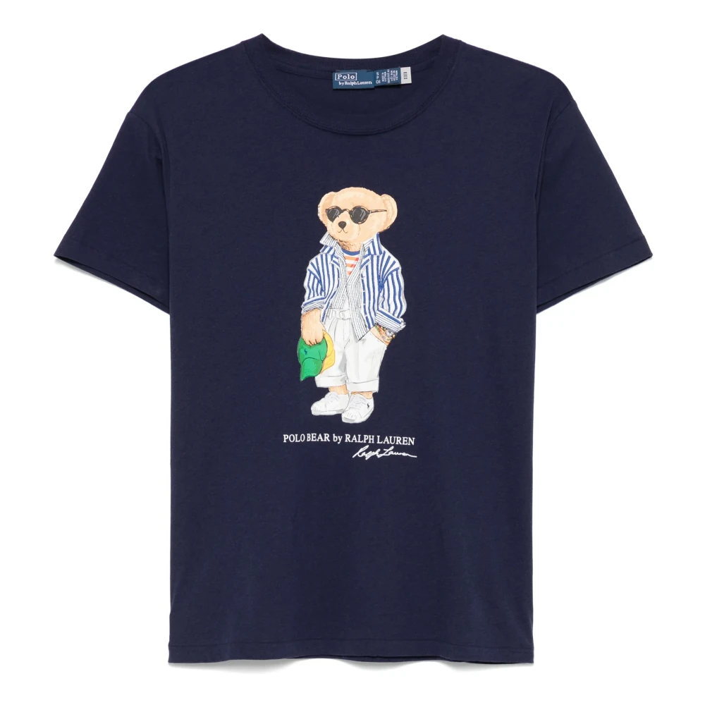 Polo Ralph Lauren Blauw Polo Bear T-shirt Blue Dames