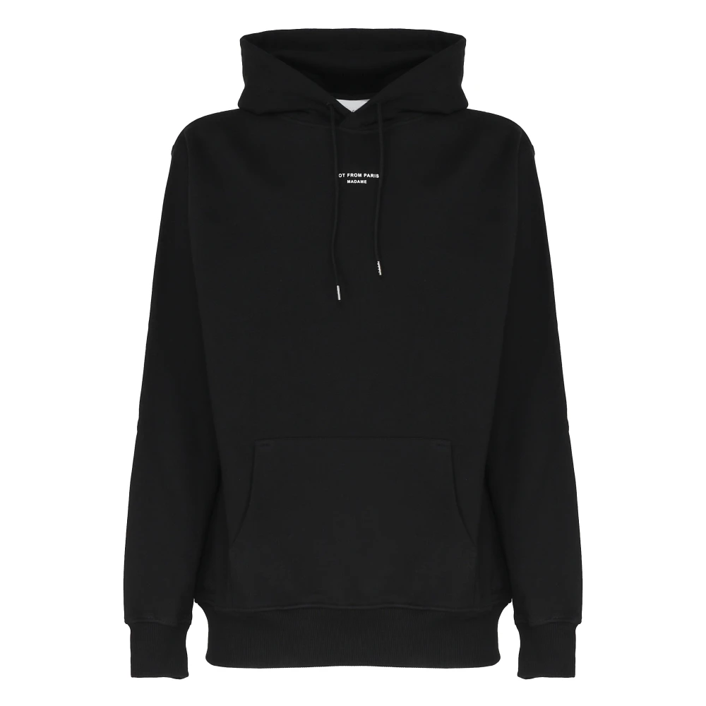 Drole de Monsieur Zwarte Katoenen Hoodie Black Heren