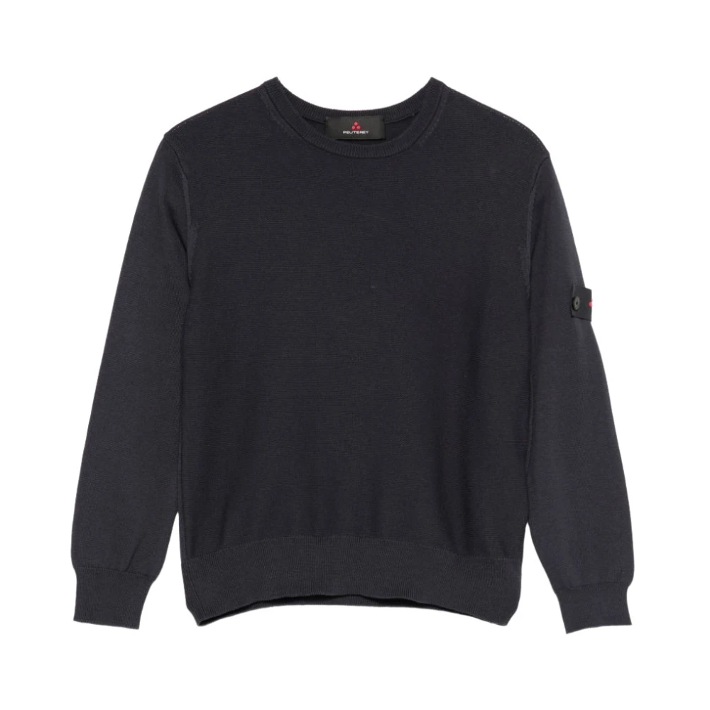 Peuterey Blue Sweatshirts, Male, M, Ganna Crew-Neck Jumper