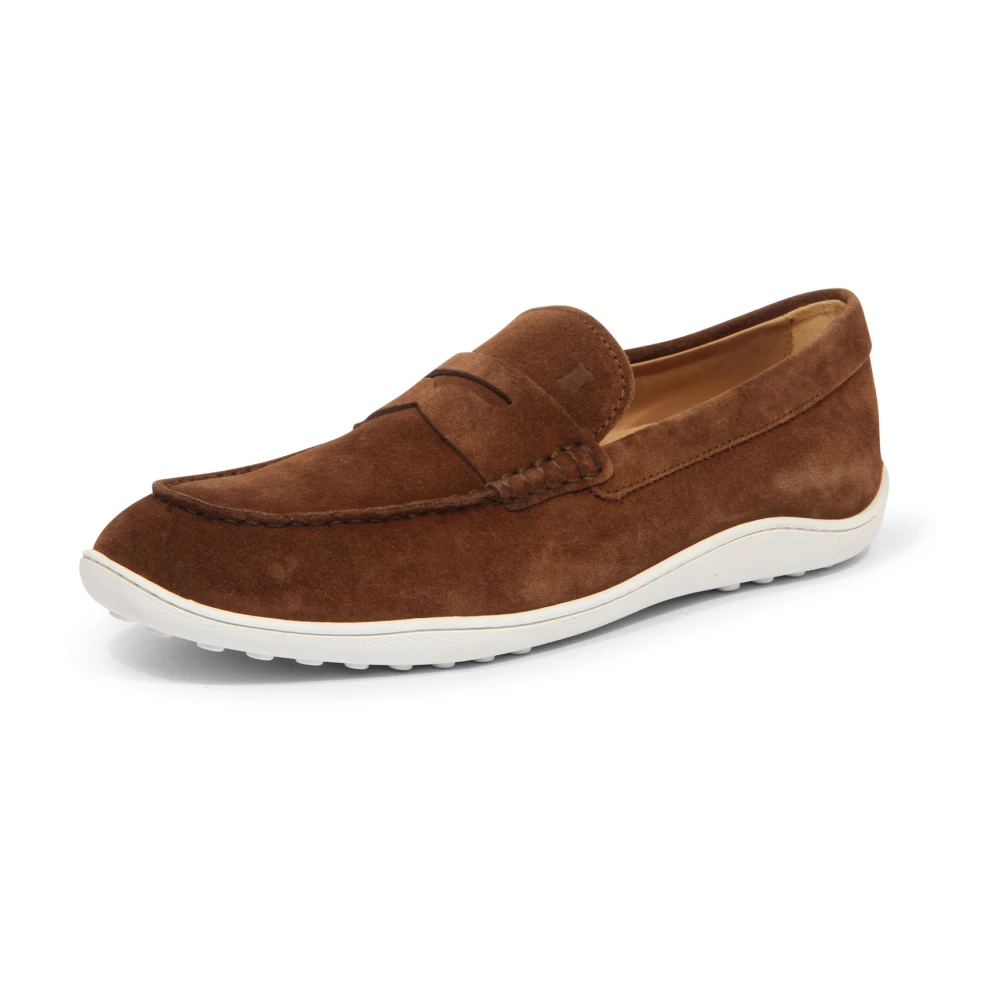 Tod's Men's Brown Mocassino Suede Loafer - Loafers - 6 1/2 Uk - Shoes