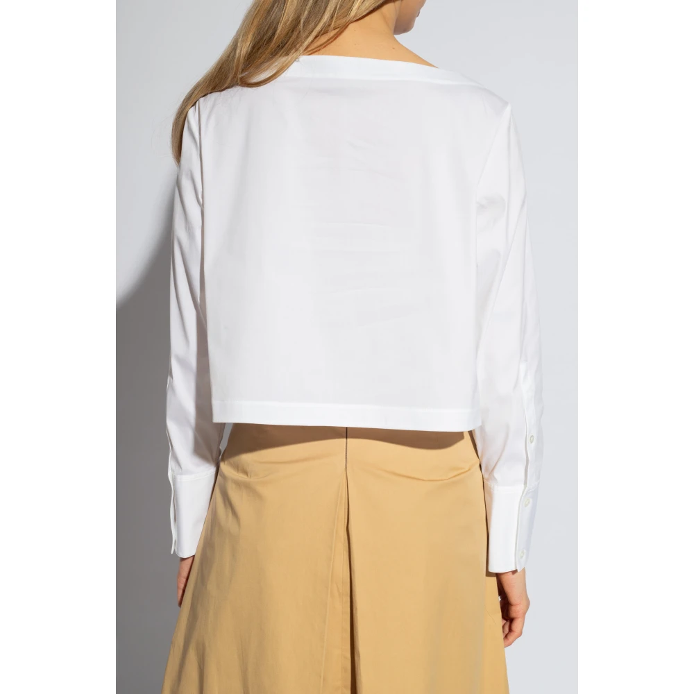 Theory Top met boothals White Dames