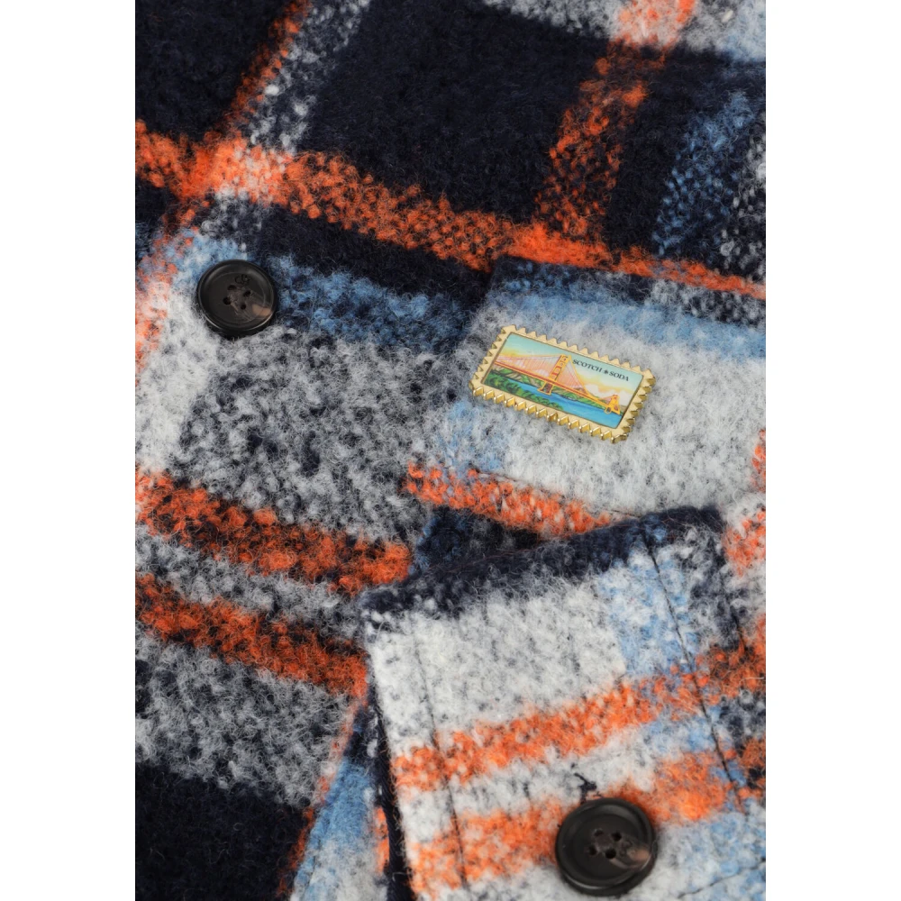 Scotch & Soda Casual Multi-color Fleece Overshirt Multicolor Heren