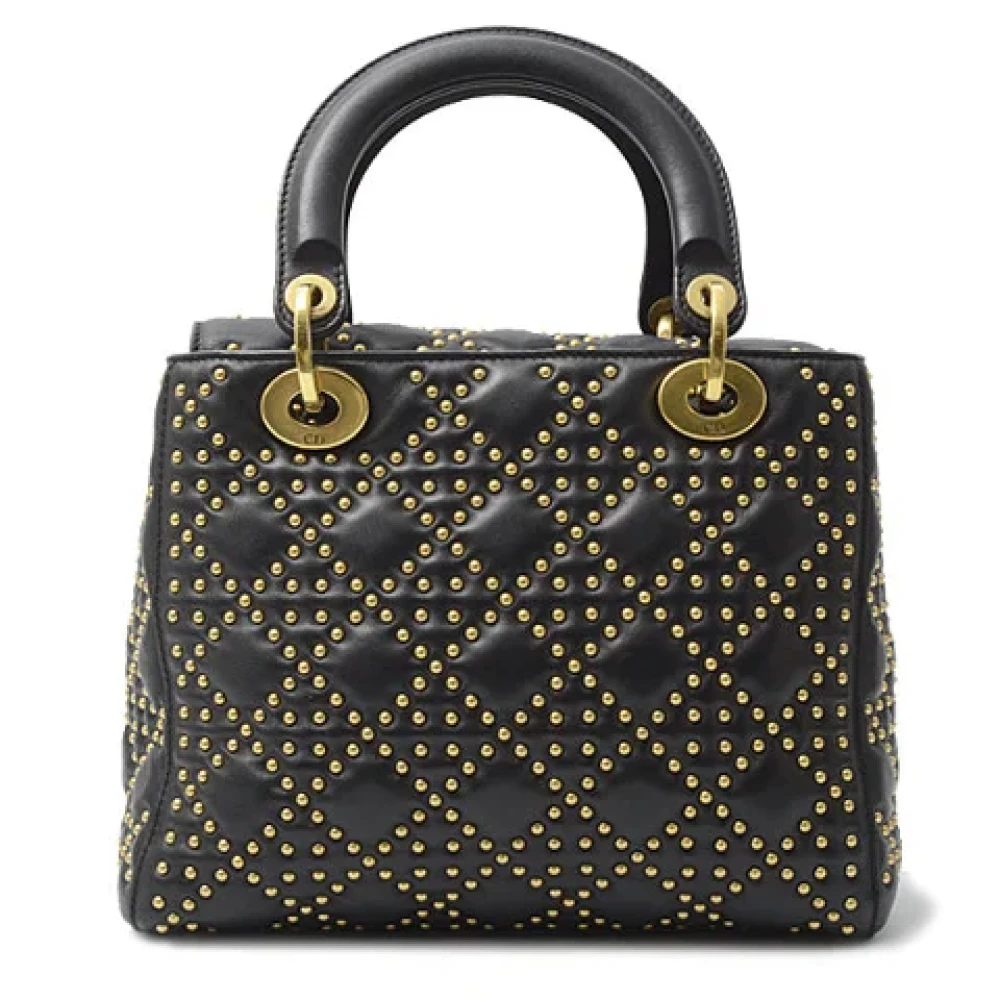 Dior Vintage Pre-owned Leather dior-bags Black Dames