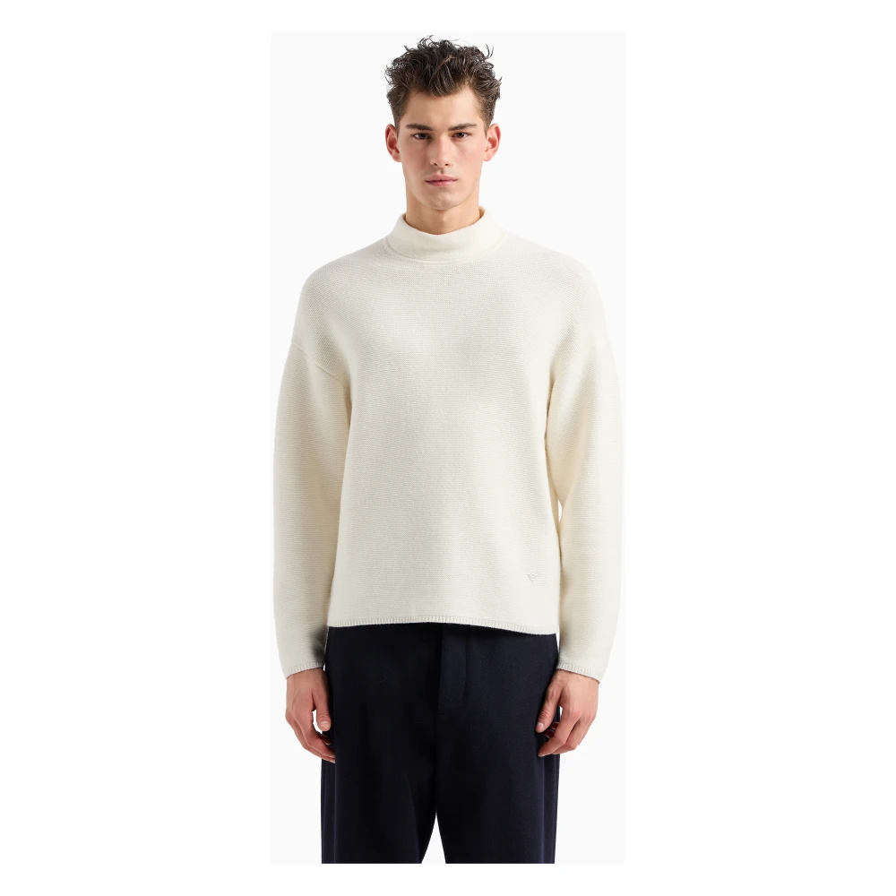 Emporio Armani Crème Sweaters voor Mannen Beige Heren