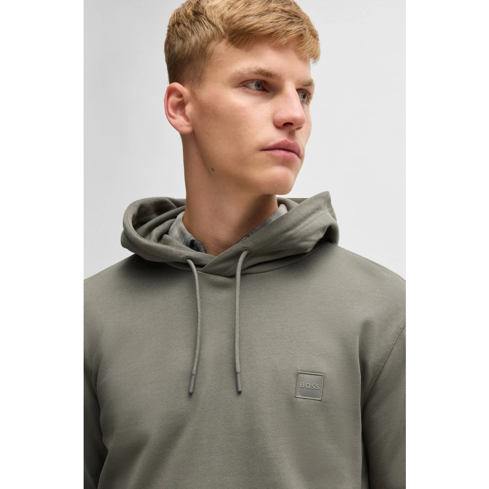 Boss Orange Stijlvolle Oranje Hoodie Gray Heren