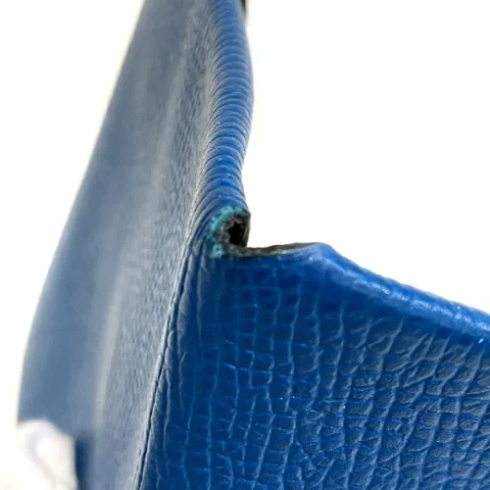 Hermès Vintage Pre-owned Leather wallets Blue Dames