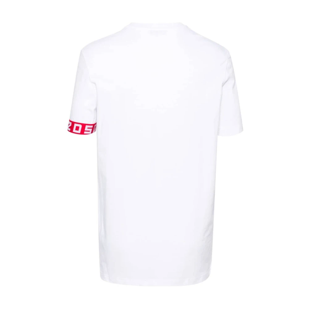 Dsquared2 Witte Crewneck Logo T-shirt White Heren