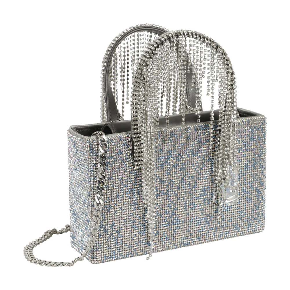 Kara Kristal Mesh Tote Tas Blue Dames