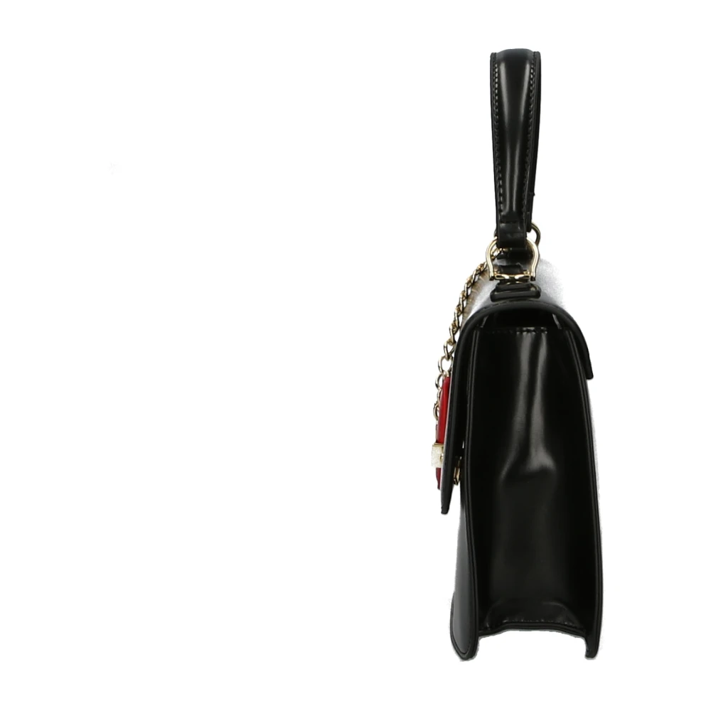 Love Moschino Zwarte Schoudertas Verstelbare Band Kunstleer Black Dames