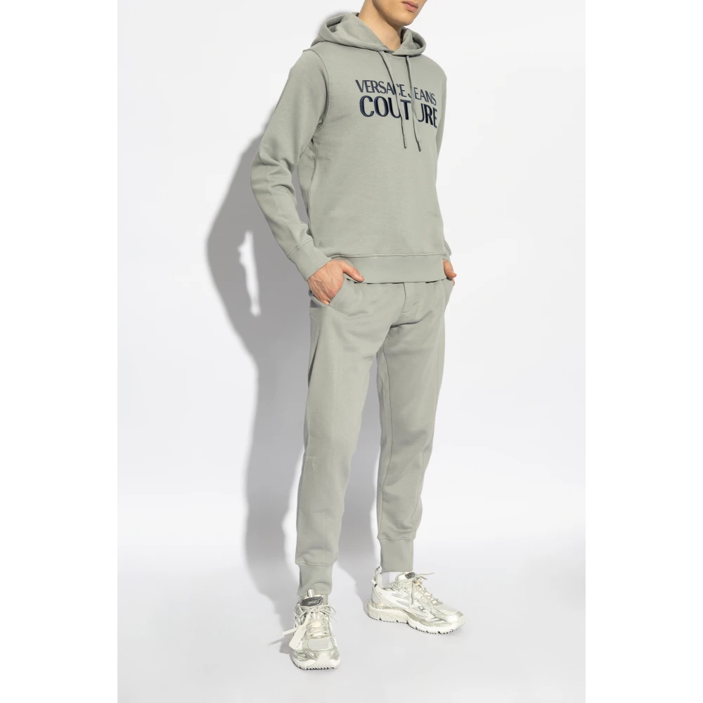 Versace Jeans Couture Sweatpants met logo Gray Heren