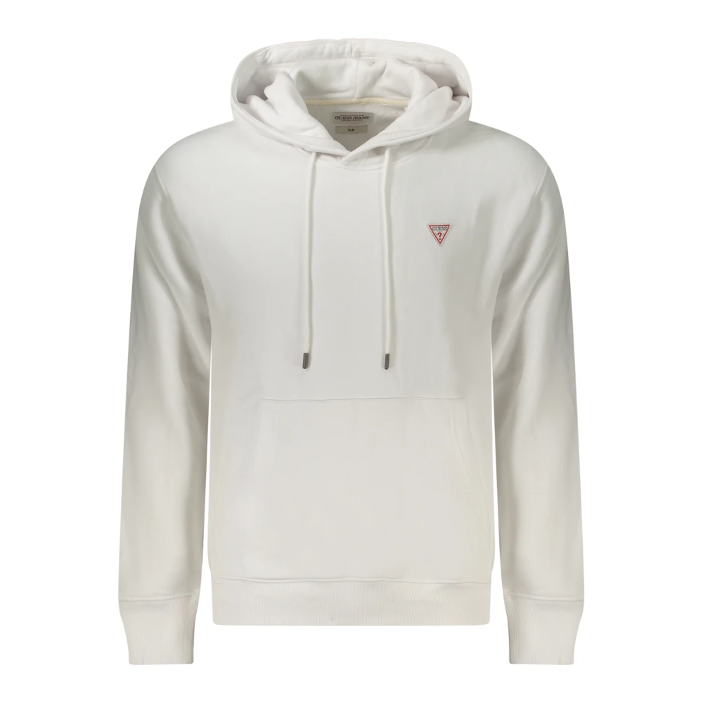 Guess Men's White Hoodies, 2XL, Long Sleeve Hooded Sweatshirt