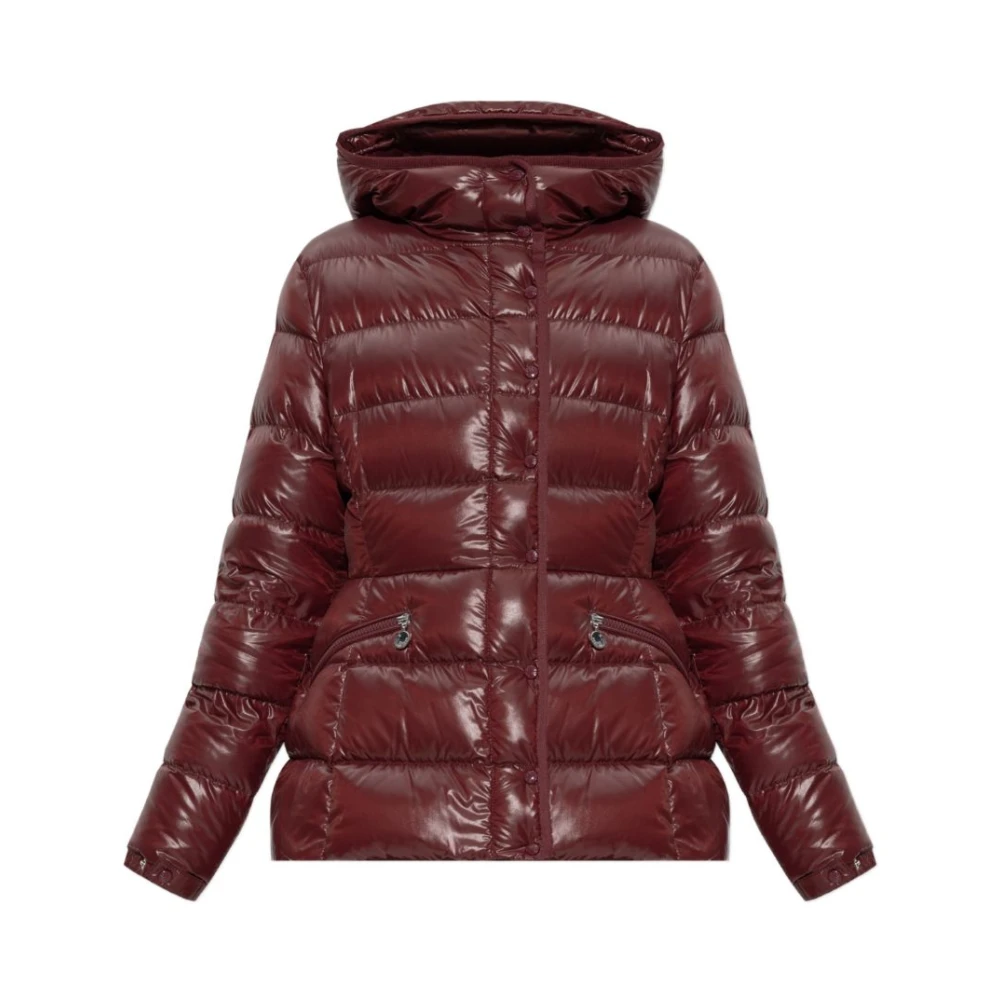 Moncler Red Barante Hooded Short Down Jacket - Female - Winter Jackets - S - Jackets