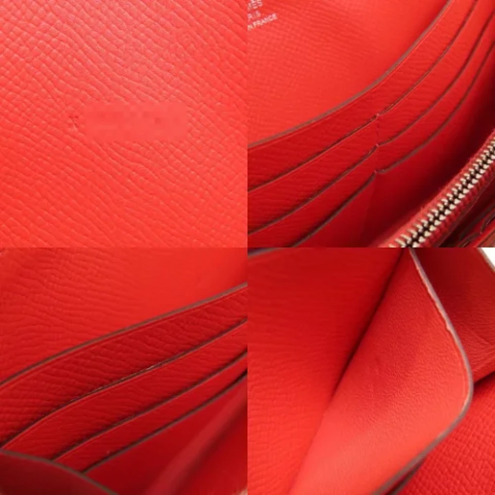 Hermès Vintage Pre-owned Canvas wallets Red Dames