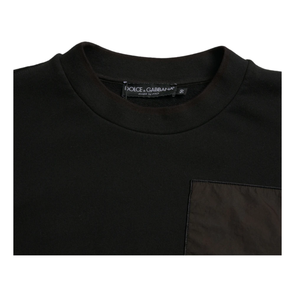 Dolce & Gabbana Elegante katoenmix trui Black Heren