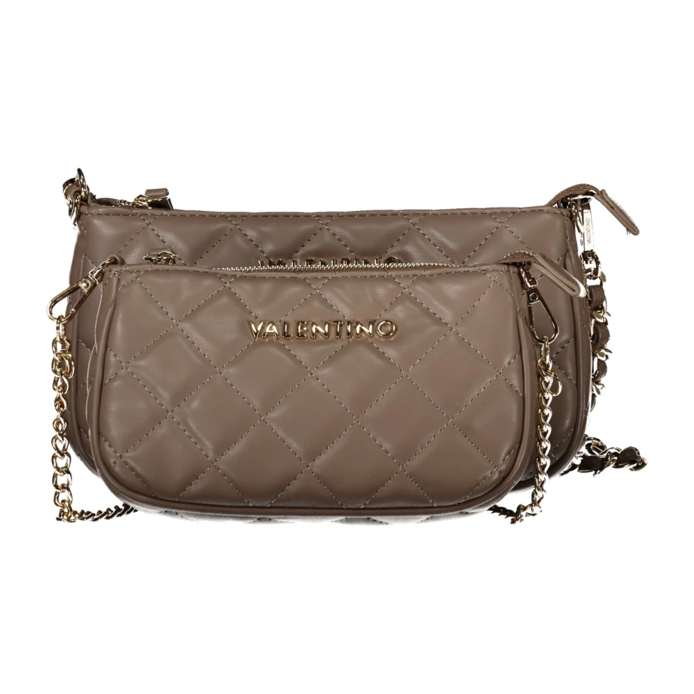 Valentino by Mario Valentino Bruine Schoudertas met Afneembare Kettingriem Brown Dames