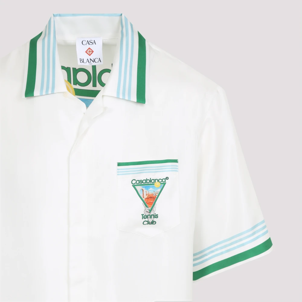 Casablanca Elegante Witte Zijden Overhemd White Heren