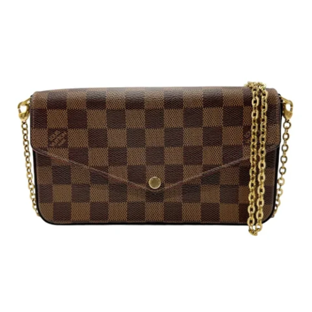 Louis Vuitton Vintage Pre-owned Tyg louis-vuitton-vskor Brown, Dam