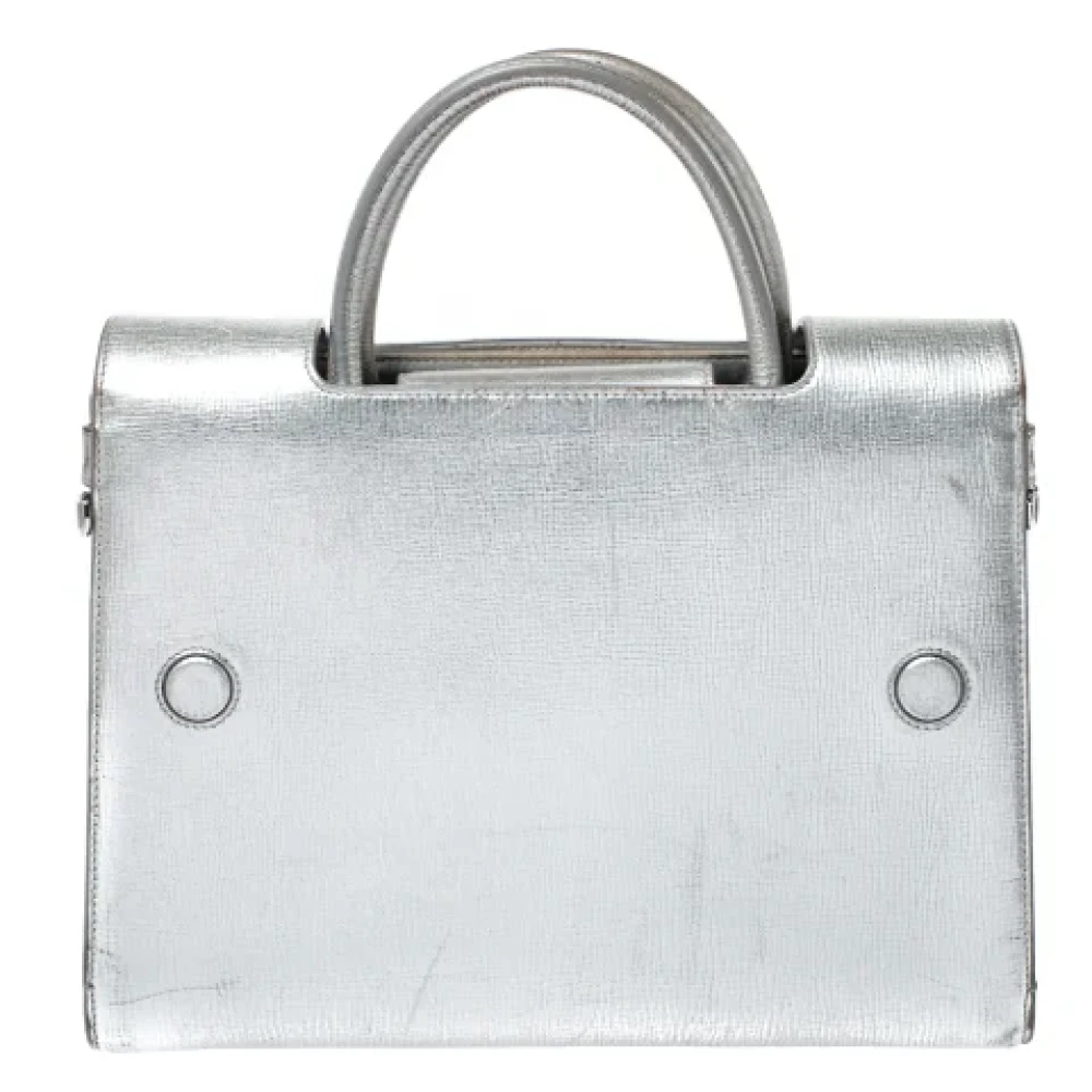 Dior Vintage Pre-owned Leather totes Gray Dames