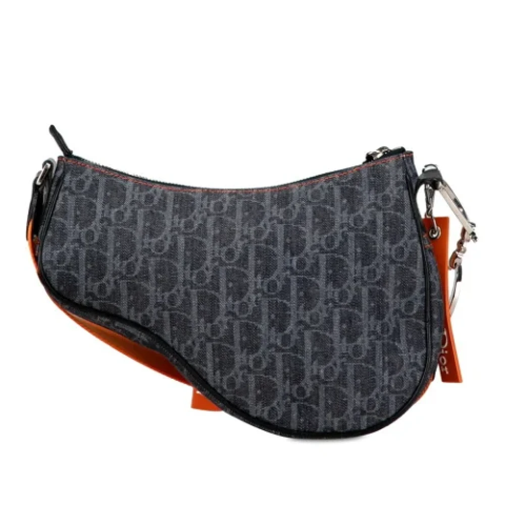 Dior Vintage Pre-owned Canvas shoulder-bags Orange Dames