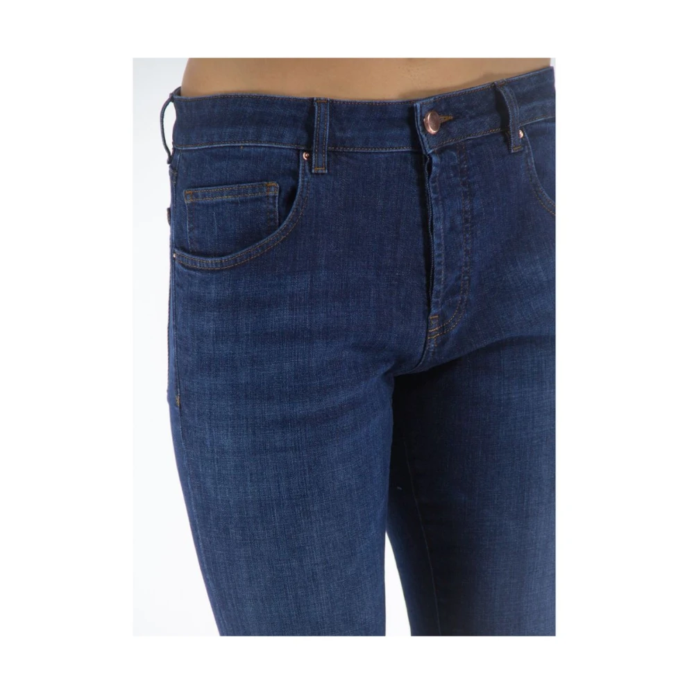 Don The Fuller Elegante Donkerblauwe Slim Fit Jeans Blue Heren