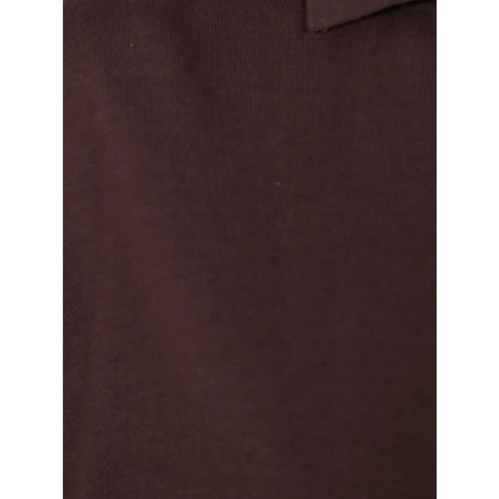 Aspesi Klassieke V-hals korte mouw polo Brown Dames