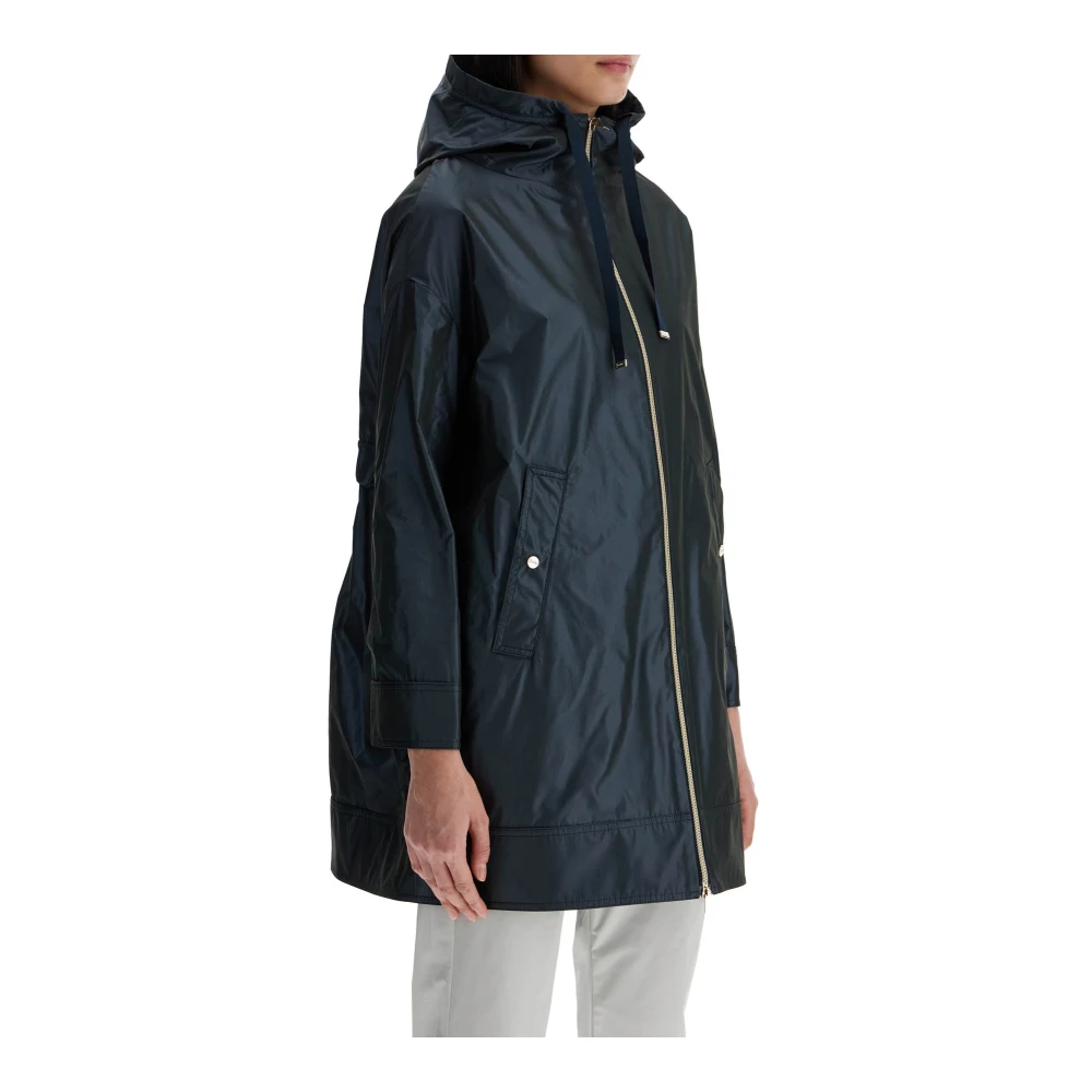 Herno Waterdichte technische taffeta parka met capuchon Blue Dames