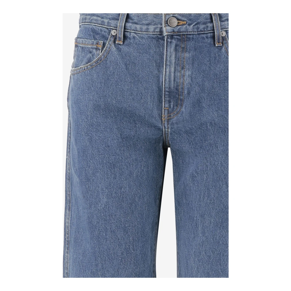 Khaite Wijde Pijp Katoen Denim Jeans Blue Dames