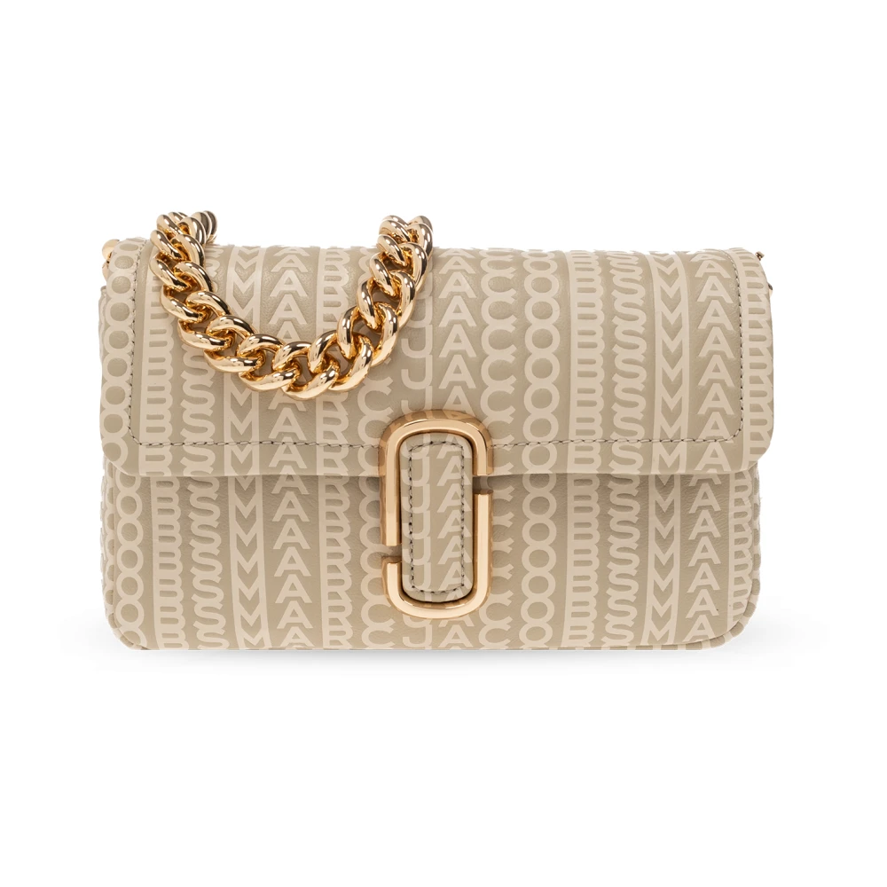 Marc Jacobs Beige The Monogram Leather J Marc Axelremsväska