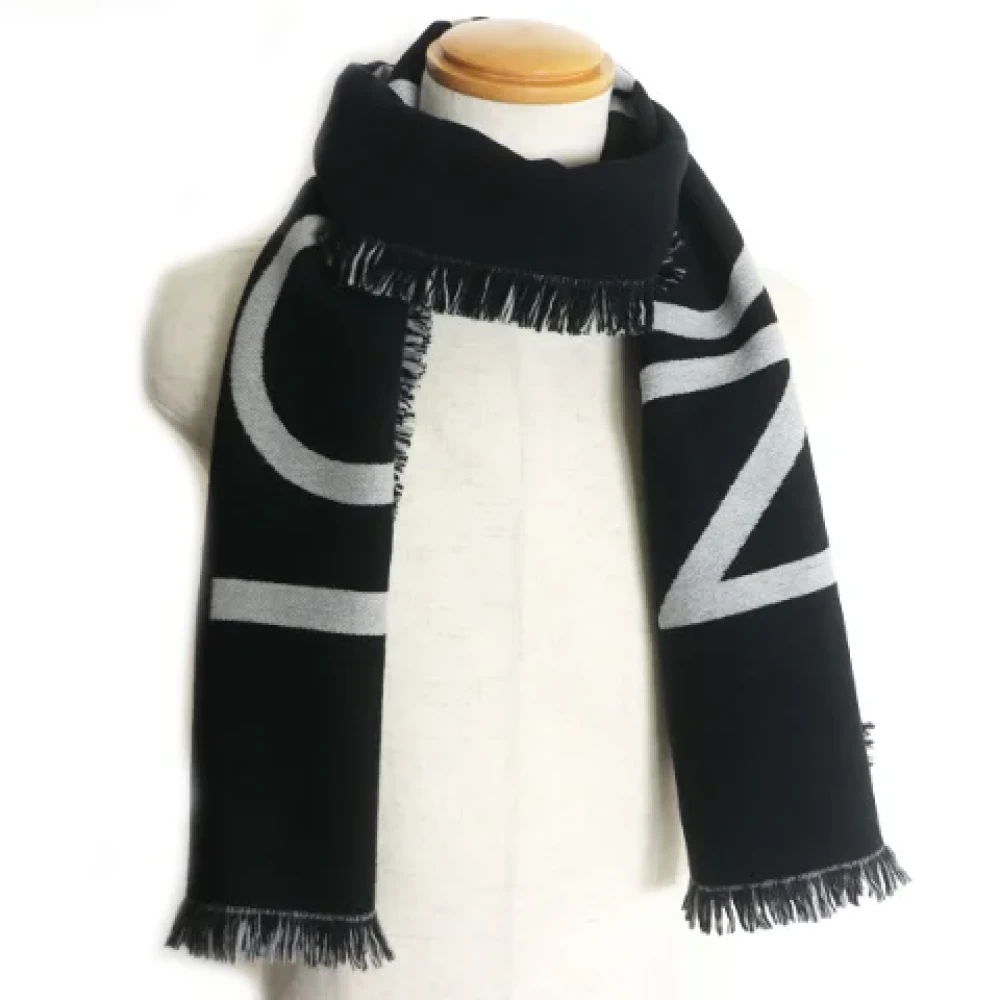 Louis Vuitton Vintage Pre-owned Fabric scarves Black Dames