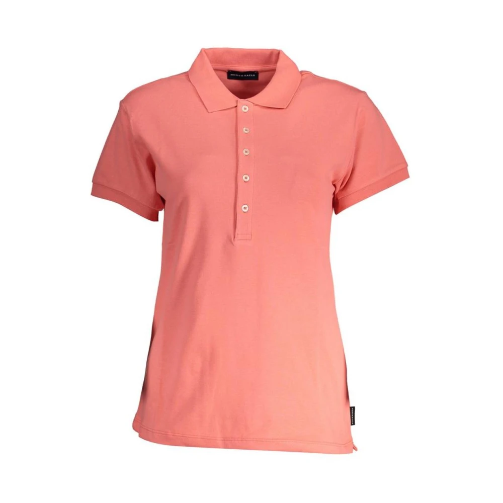 North Sails Cotton Polo Shirt Short Sleeve - Female - Polo Shirts - Pink - S - Tops