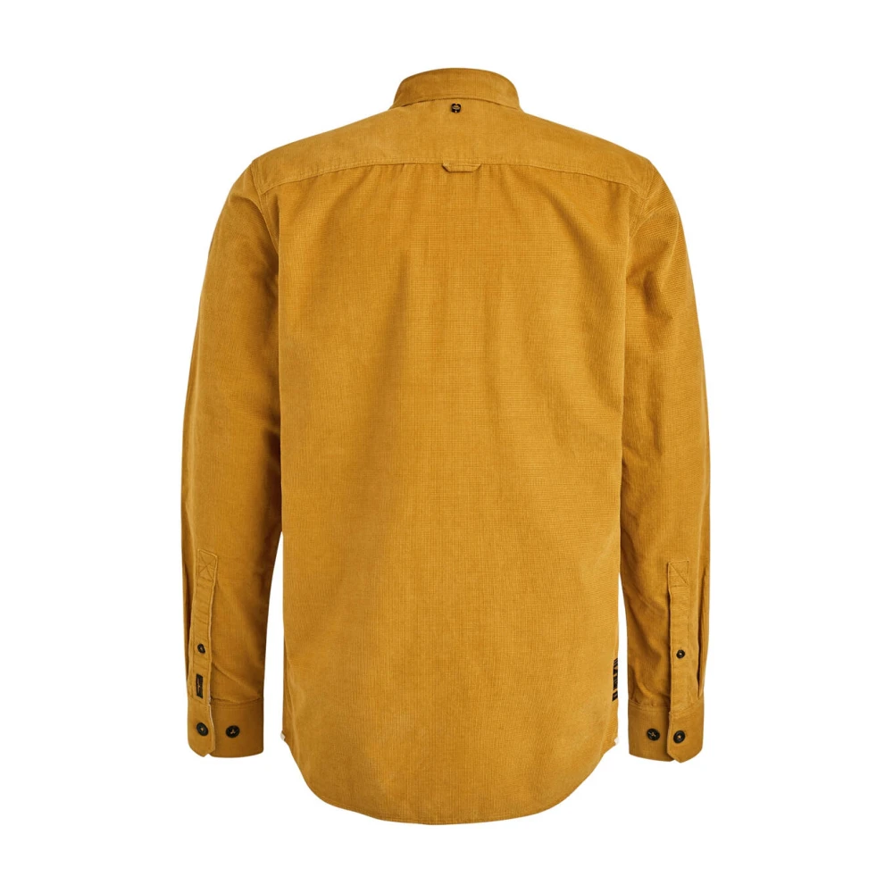 PME Legend Fijne Wafelkoord Overhemd Lange Mouw Brown Heren