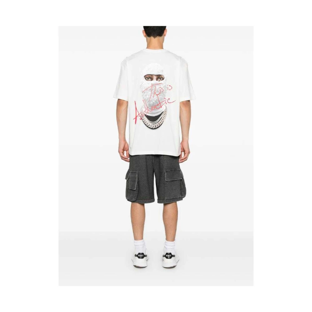 IH NOM UH NIT Wit Logo Print Crew Neck T-shirt White Heren