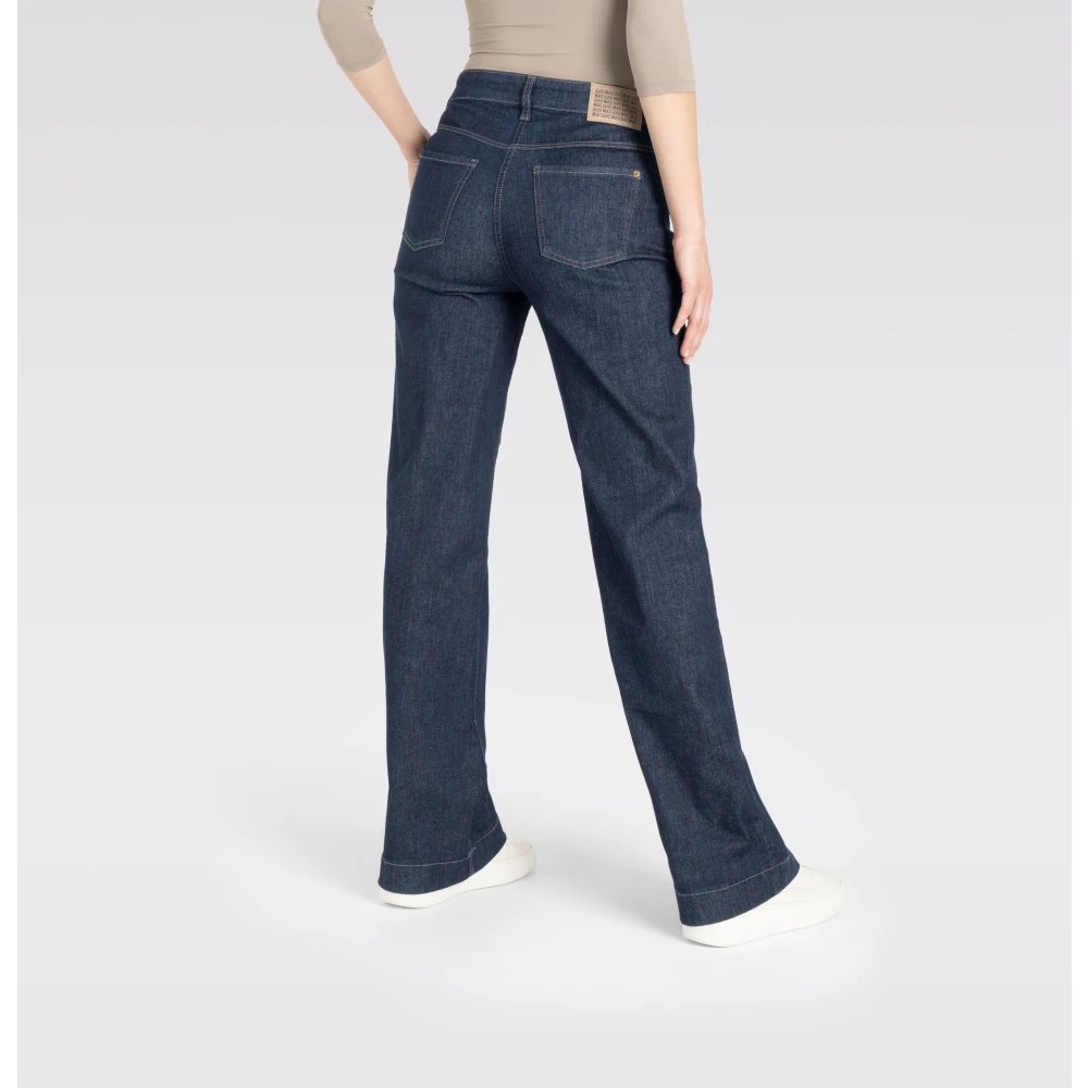 MAC Wijde Stretch Denim Jeans Blue Dames