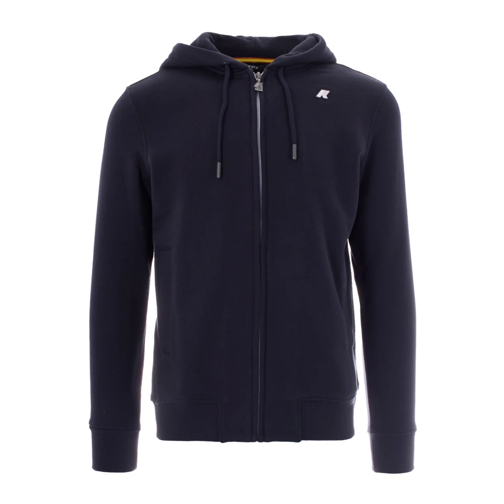 K-Way Men's Blue Zip-Throughs - Zip-Throughs - L - Sweatshirts & Hoodies
