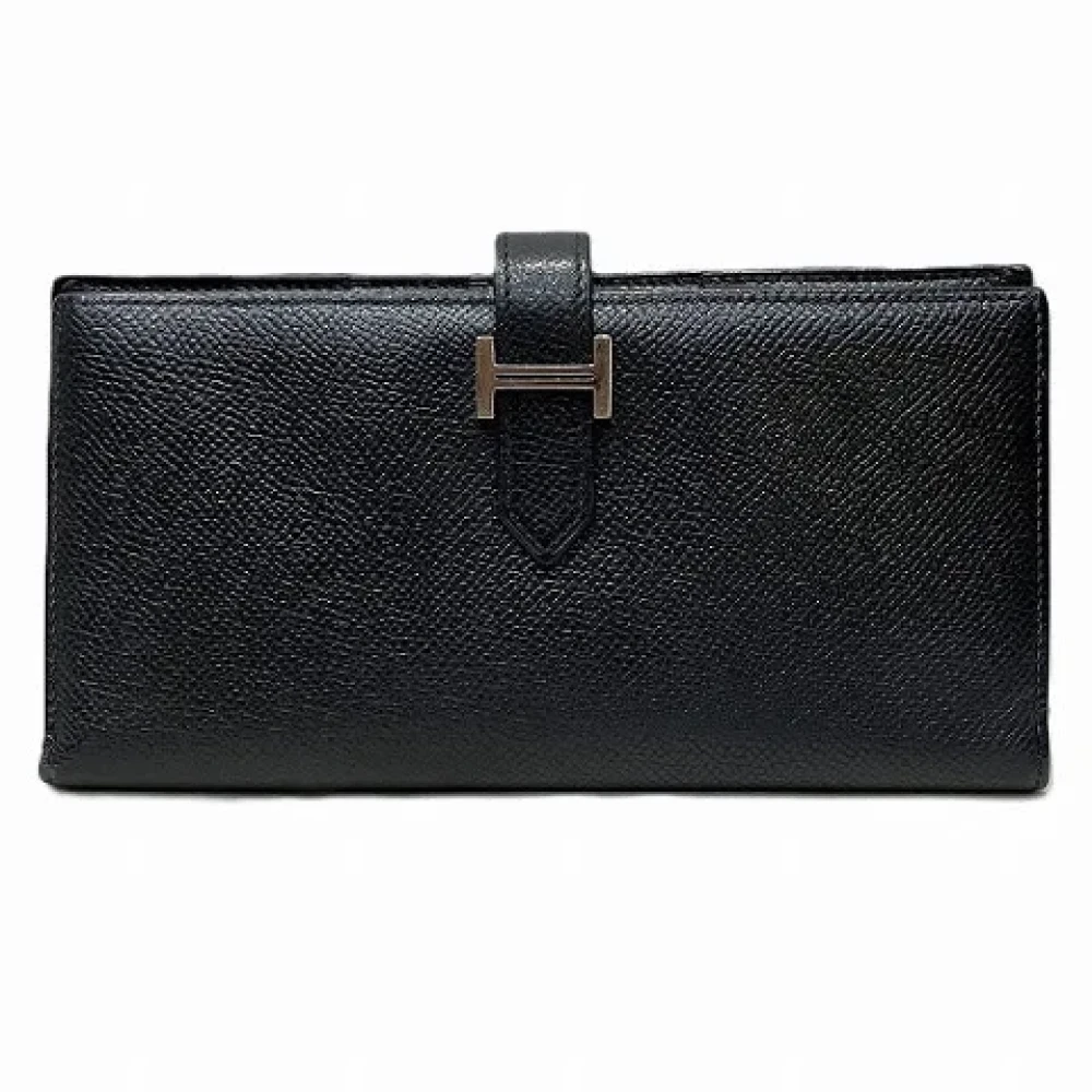 Hermès Vintage Pre-owned Leather wallets Black Dames