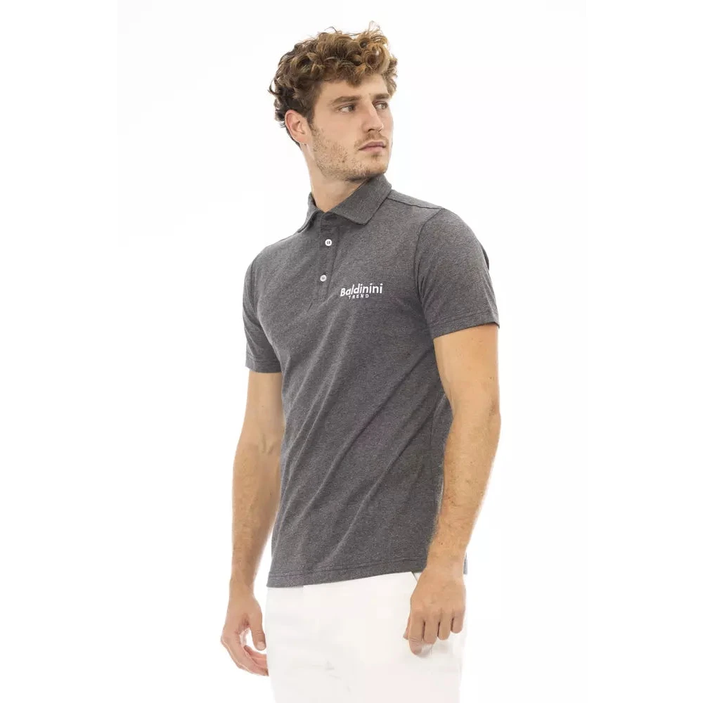 Baldinini Katoenen Piqué Polo Gray Heren