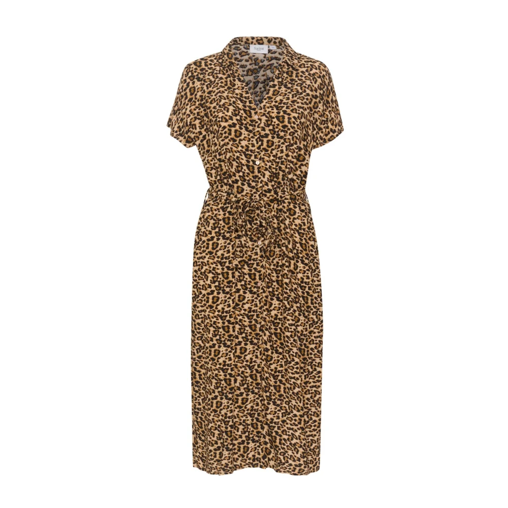 Saint Tropez Elegante Witte Jurk Brown Dames
