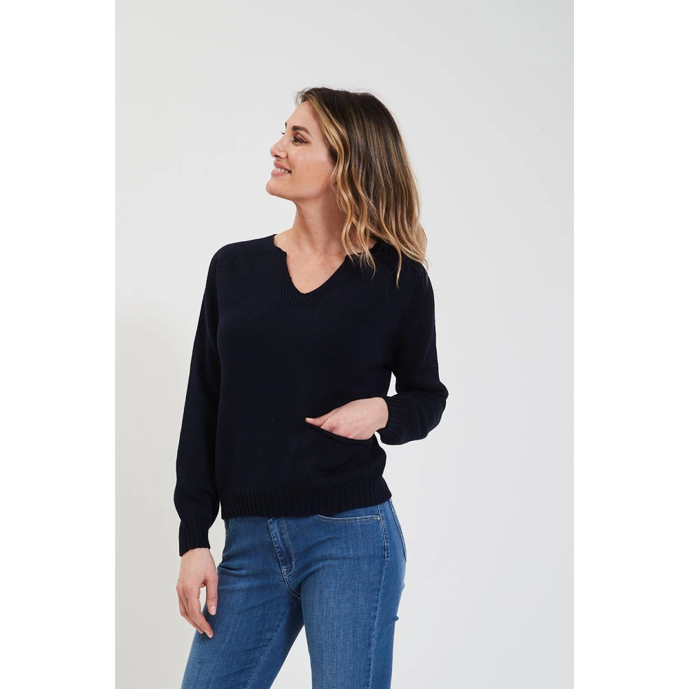Gran Sasso Rasato Trui Blue Dames