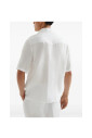 white-button-fastening-short-sleeve-shirt