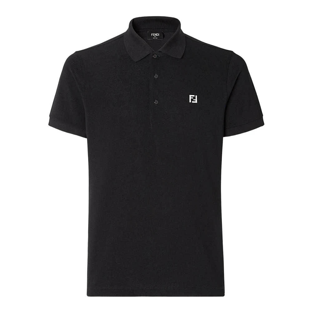 Fendi Polo Shirt - Male - Polo Shirts - Black - S - Tops