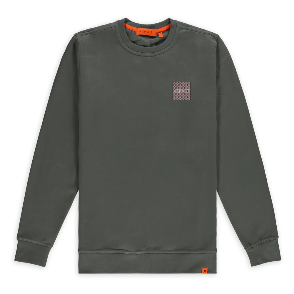 Aspact Denzell Crewneck Storm Front Gray Heren