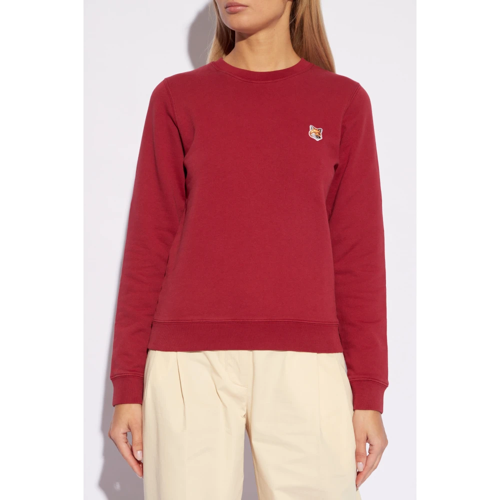 Maison Kitsuné Sweatshirt met logo Red Dames