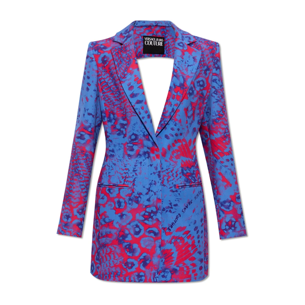 Versace Jeans Couture Blazer med logotyp Blue, Dam