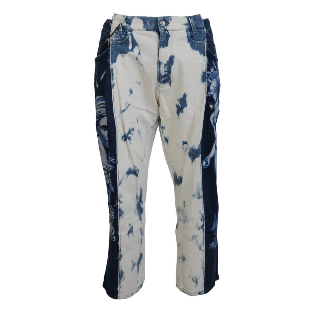 Dolce & Gabbana Men's Blue Ceasar Denim Cotton Loose Fit Jeans