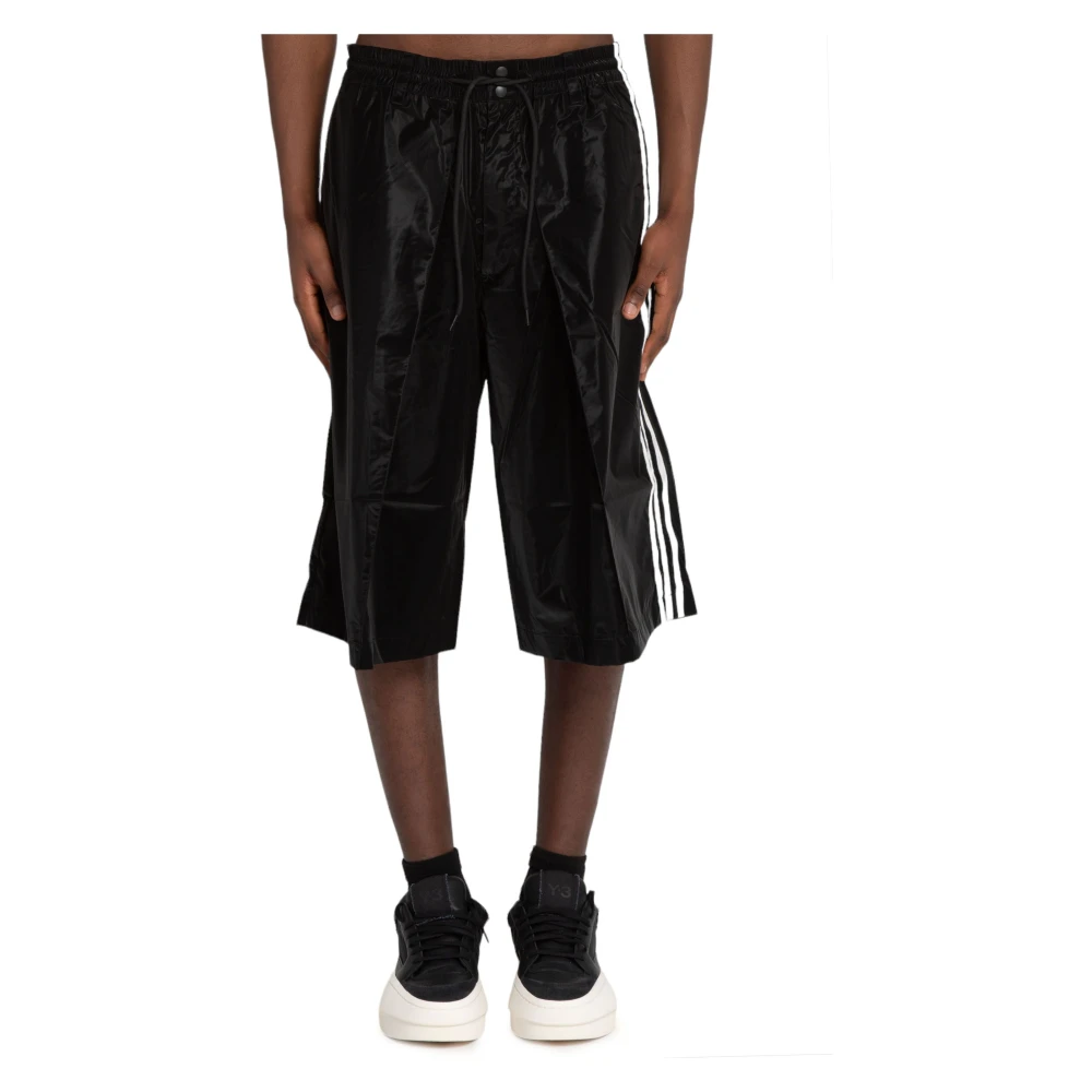 Y-3 Zwarte 3-Stripes Shorts Black Heren