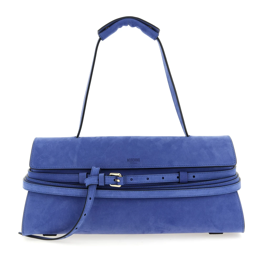 Moschino Women's Blue Tie Me Shoulder Bag - Handbags - One Size - Bags