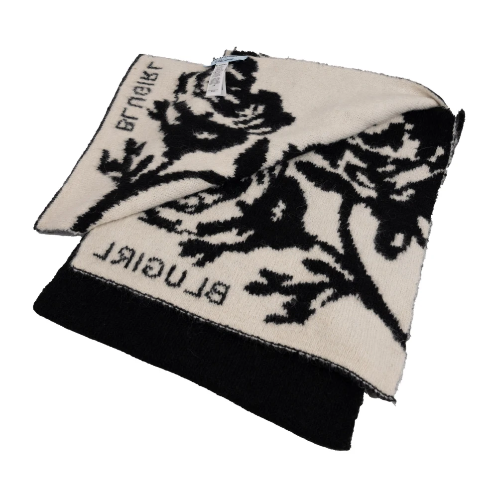 Blugirl Bloemen Jacquard Omkeerbare Sjaal Black Dames