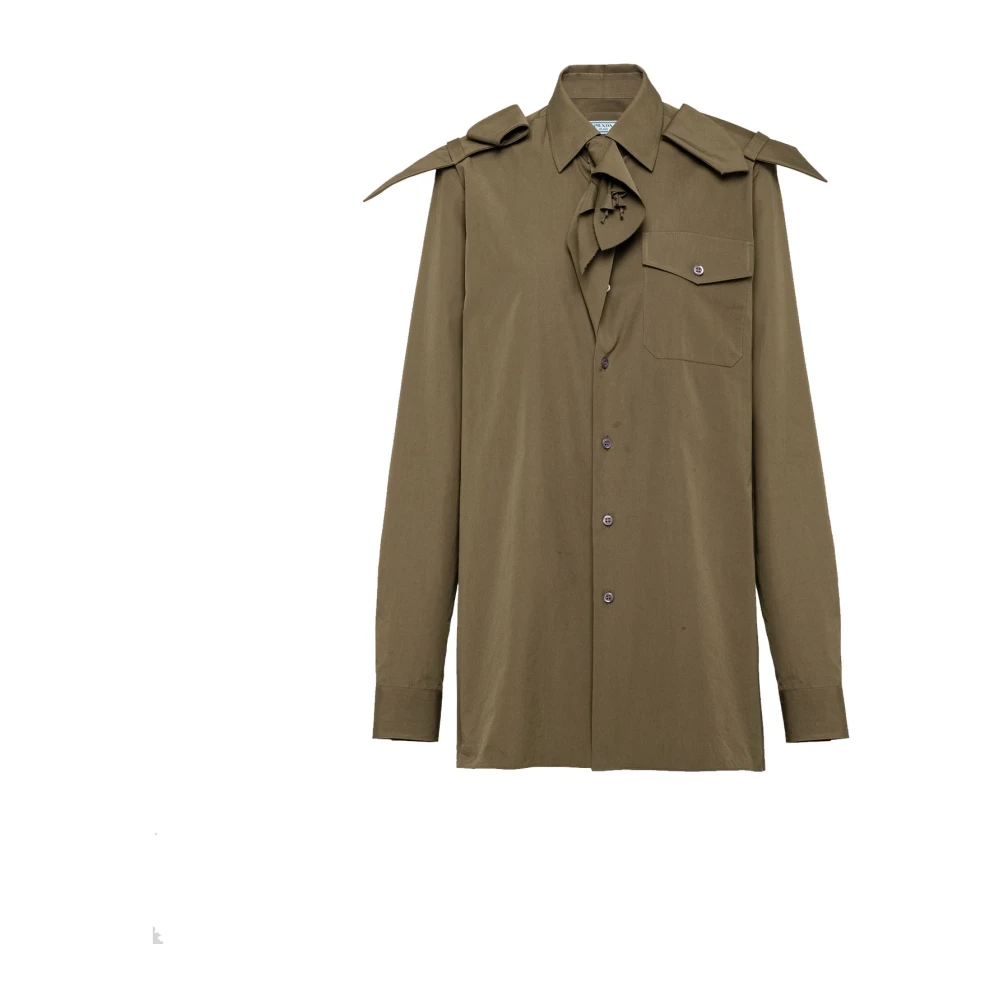 Prada Women's Green Shirts, Xs, Clothing Shirts Ss24