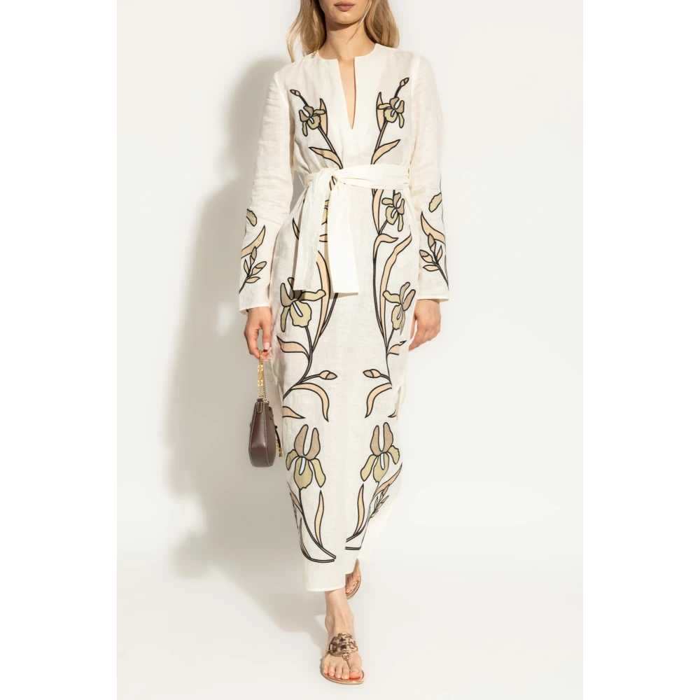 TORY BURCH Linnen jurk Multicolor Dames