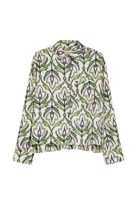chemise-en-soie-verte-style-classique